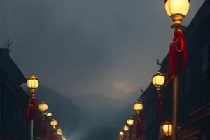 科幻剧《沙丘上的信号塔》封面，沙海中孤独矗立的信号塔