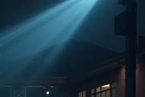 青春剧《折叠的夏天》封面，天台上的折叠椅与汽水瓶